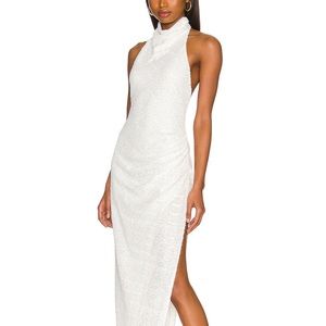Revolve Samba Gown in White Sequin